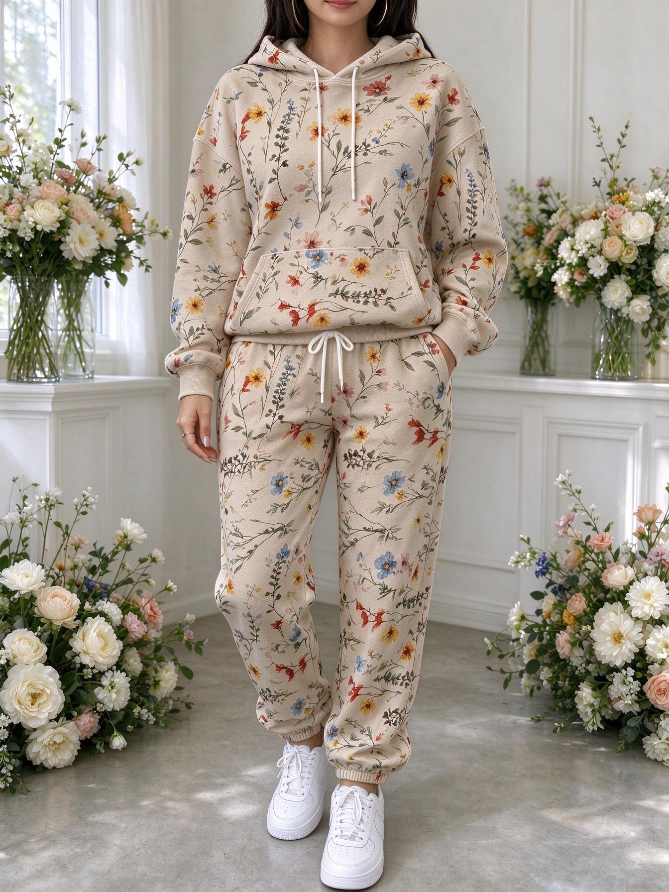 Women Wildflower Floral Hooded - Joggers Pants recension och pris