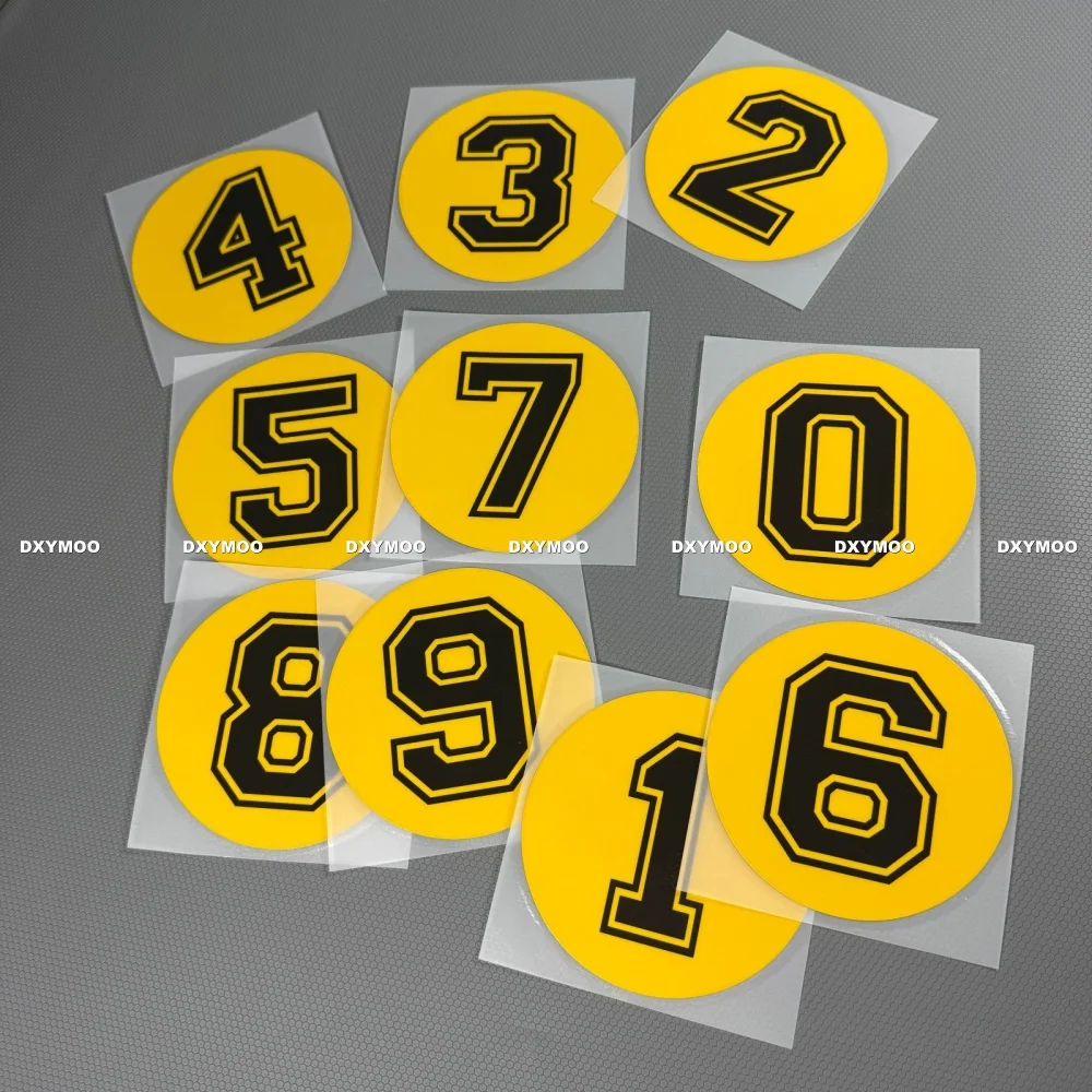 Yellow Racing Number 0-9 Water - Race Bib recension och pris