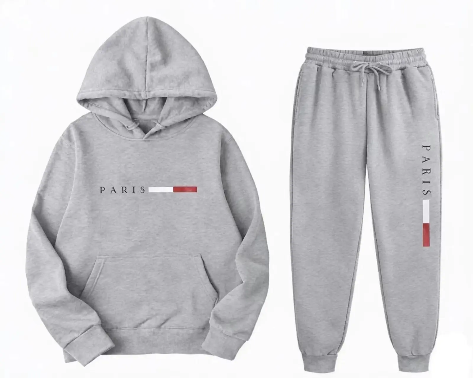 Paris Letter Print Men Hoodie  - Joggers Pants recension och pris