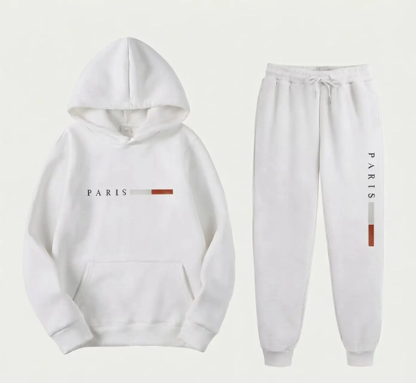 Paris Letter Print Men Hoodie  - Joggers Pants recension och pris