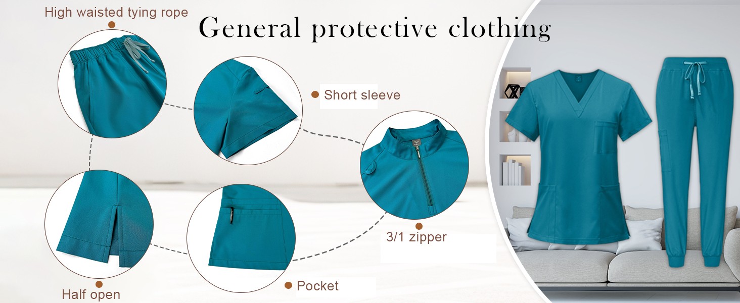 Comfortable Scrubs Uniform Med - Joggers Pants recension och pris
